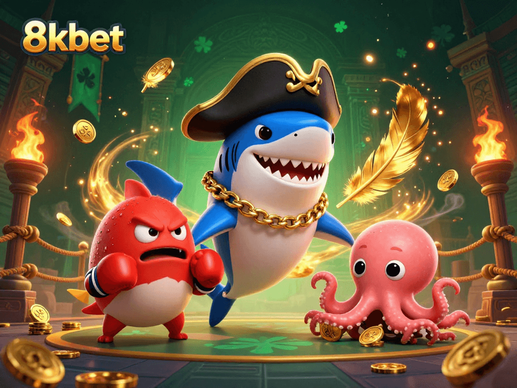Experience thrilling gaming at 8xbet with a vibrant illustration showcasing diverse casino elements.