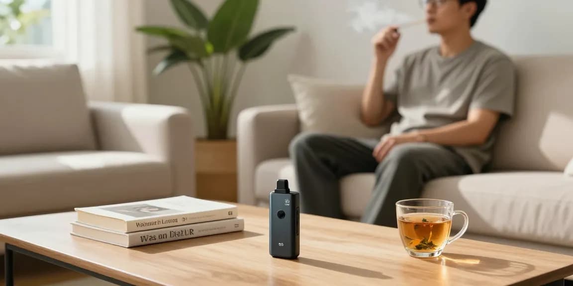 How To Vape properly with premium vape device and natural wellness elements enhancing relaxation.