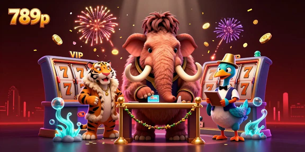 Engage in the thrilling atmosphere of 789p with vibrant casino bouncers and dynamic gaming elements.