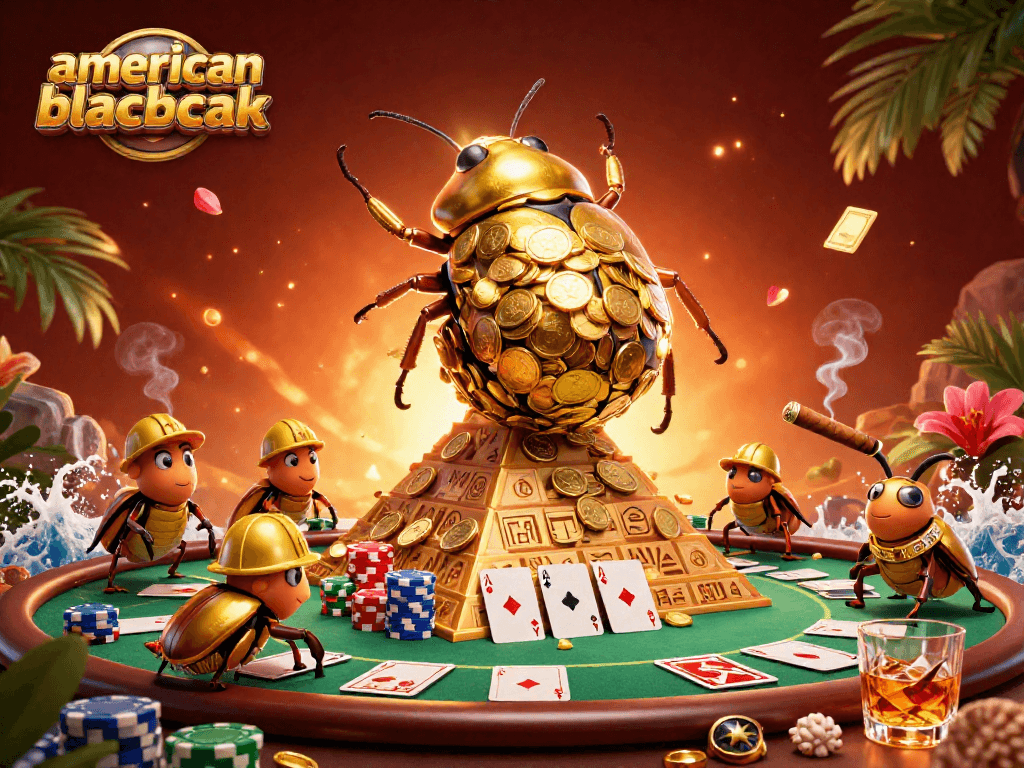 Experience thrilling action with american blackjack, featuring engaging characters, chips, and a vibrant atmosphere.