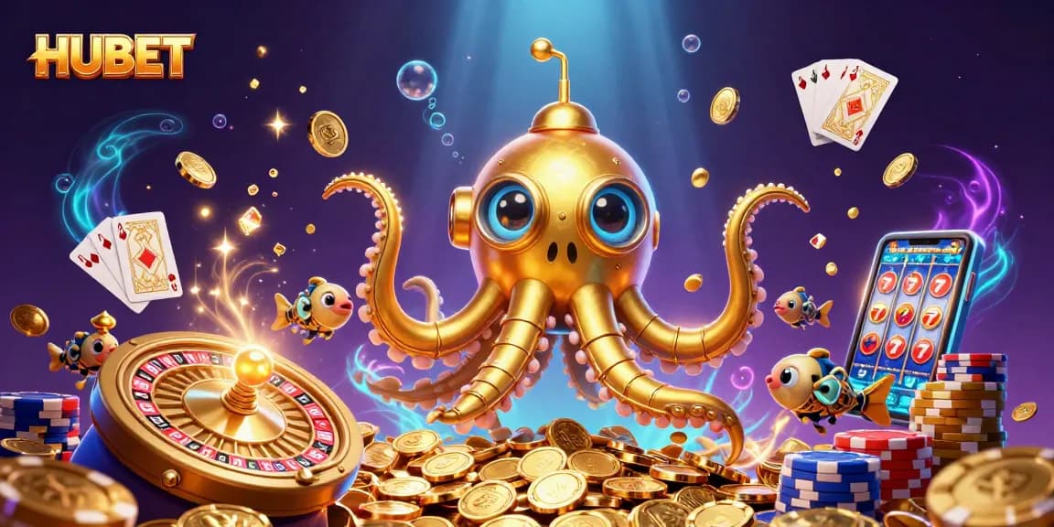 HUBET springs into action with a golden kraken submarine and thrilling casino elements.