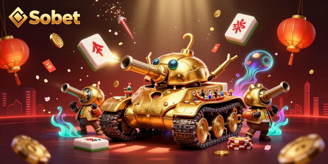 Engage with Sbobet's dynamic betting environment featuring a golden beetle tank casino.
