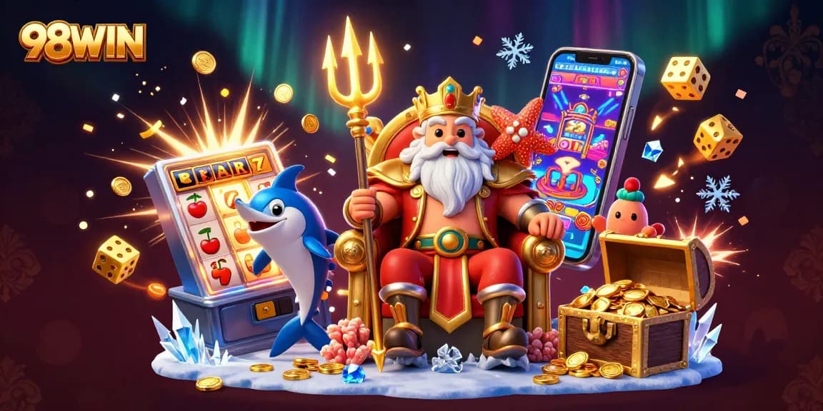 Experience thrilling gameplay at 98WIN with a vibrant jackpot explosion and captivating casino game elements.