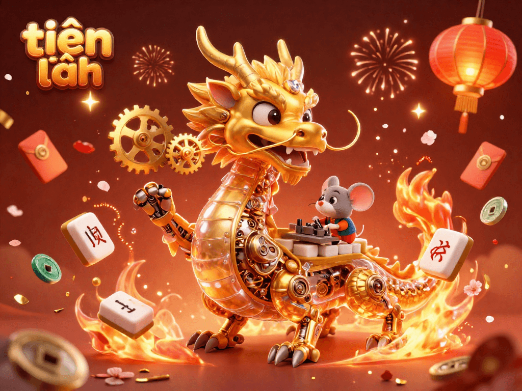 Engage in tiến lên strategy and skill with vibrant scenes of fortune, gold, and festive elements.