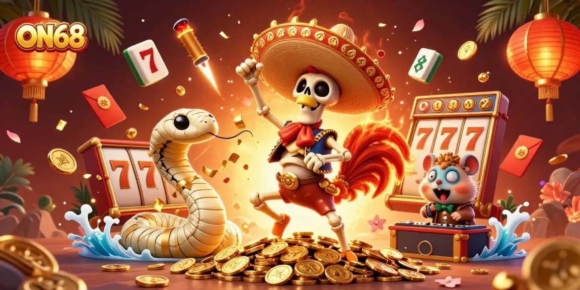 Explore winning strategies at ON68 with vibrant 3D casino action and delightful characters.