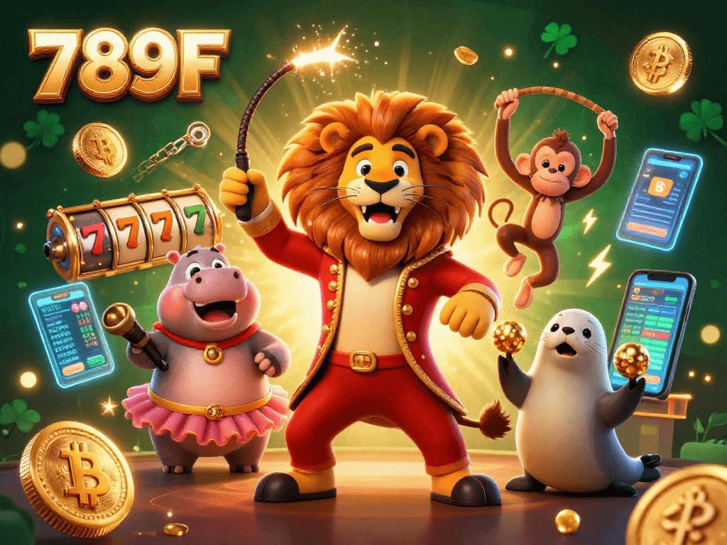 Experience thrilling gameplay at 789F with vibrant 3D casino characters and dynamic gambling elements.