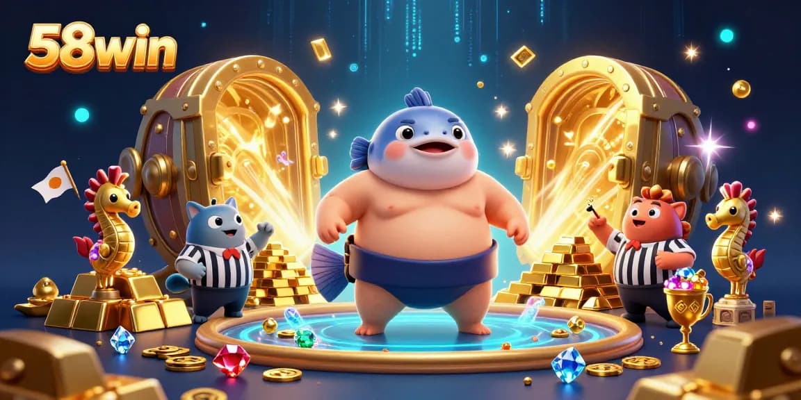 Play thrilling games at 58win as the fugu challenges the referee in an exciting underwater casino scene.