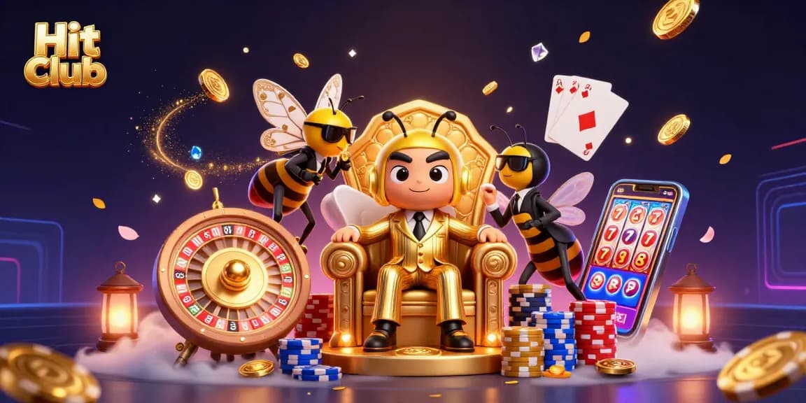 Engage with Hit club as a buzzing bumblebee mob boss leads in an exciting casino scene.