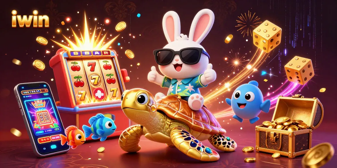 Experience the thrill of iwin gaming with vibrant scenes of jackpots and casino fun.