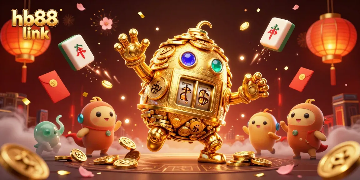 Experience the excitement of hb88 link with vibrant animated gaming elements and a golden golem.