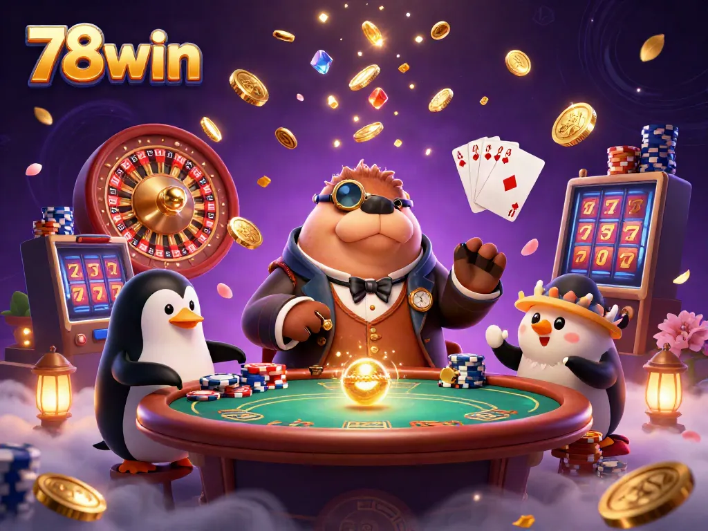 Experience thrilling gameplay at 78win with our jolly walrus, sophisticated dealer, and bluffing pufferfish.
