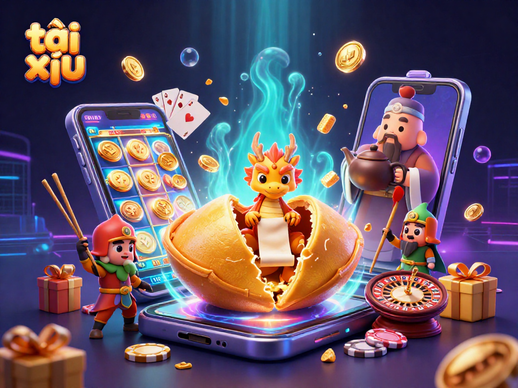 Win big with tài xỉu as a wise dragon guards golden fortunes in a vibrant casino adventure.