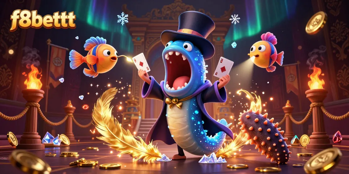 Experience the thrilling magic of f8bettt with a dynamic underwater casino scene featuring unique characters and elements.