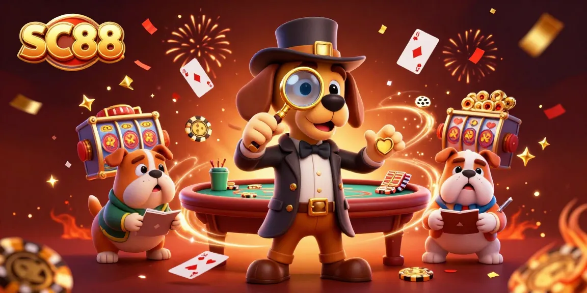 SC88 characters investigate poker clues in a dazzling casino world filled with excitement.