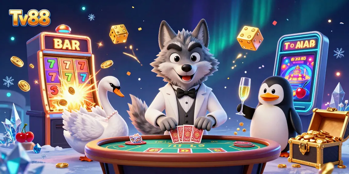 Experience thrilling gameplay at Tv88 with vibrant characters and dynamic casino elements.