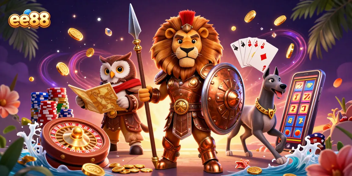 Engage with exhilarating games at ee88 featuring vibrant casino elements and characters.