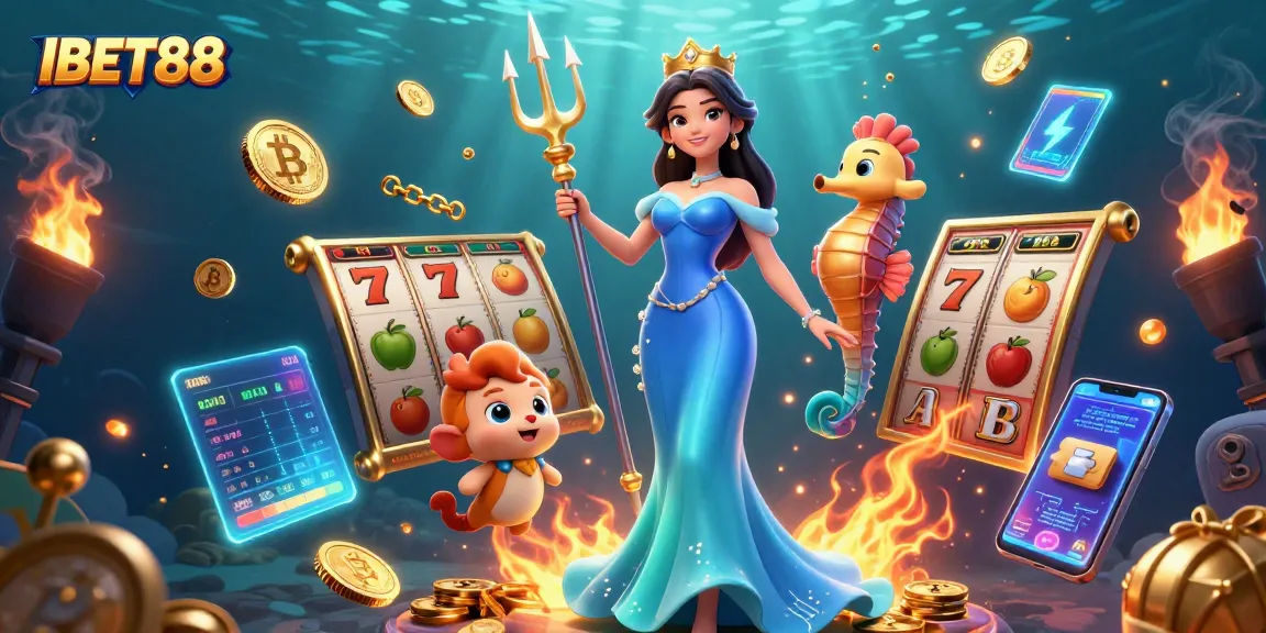 Experience thrilling slots action with IBET88 in a vibrant underwater world.