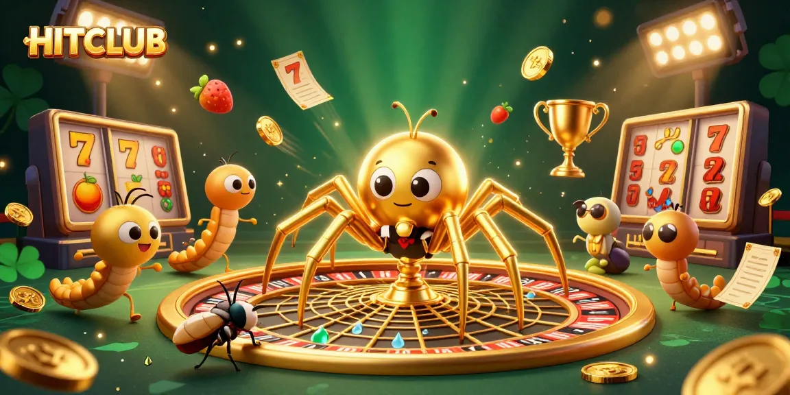 Engage at HITCLUB with a thrilling 3D spider game as it spins a roulette wheel bringing cash rewards and excitement.