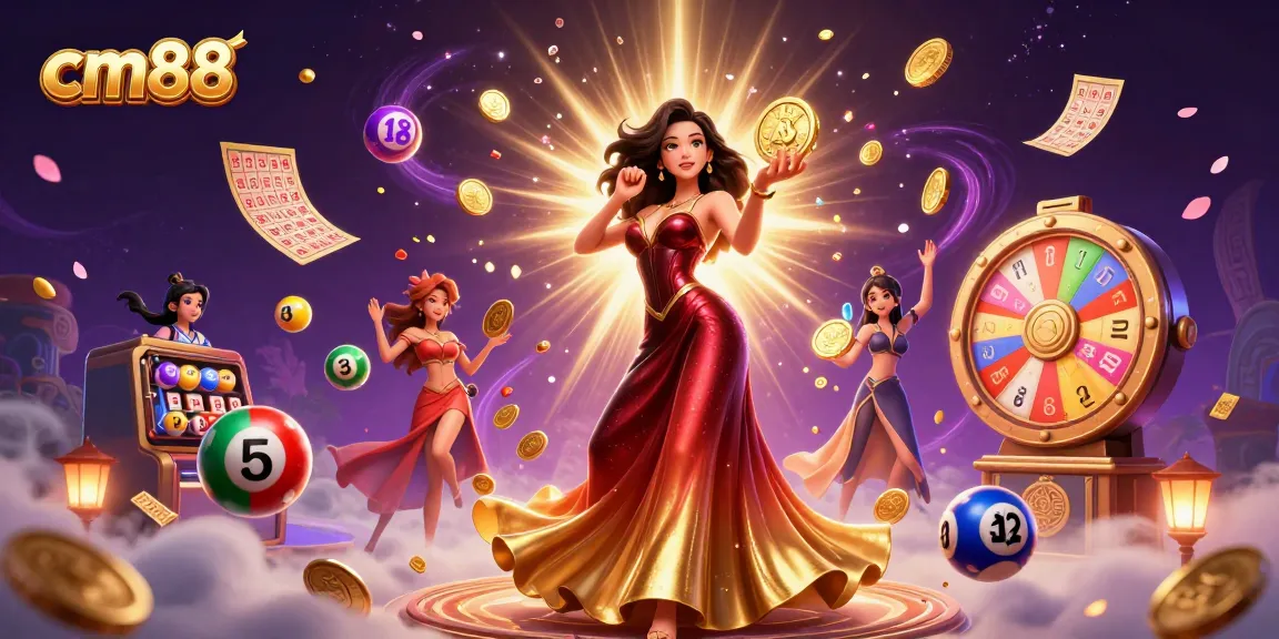 Experience thrilling wins with cm88 in a vibrant casino scene filled with dynamic elements.