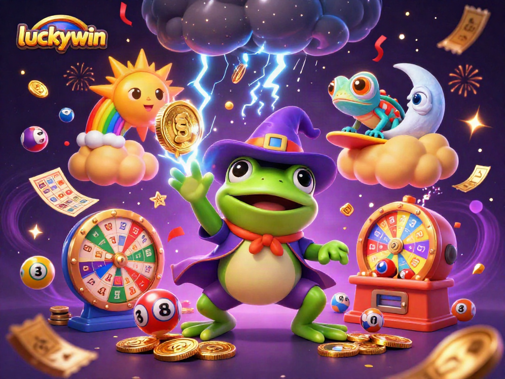 Engage with luckywin's colorful lottery adventure featuring dynamic characters and exciting game elements.