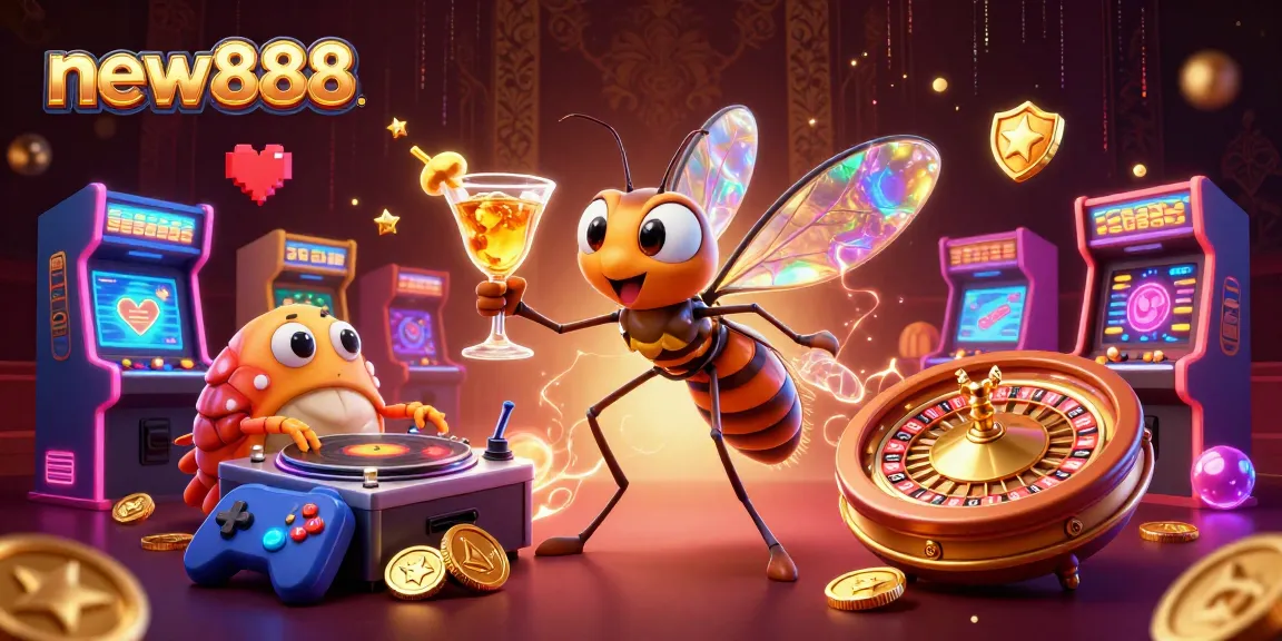 Play and win big at new888 while enjoying vibrant casino-themed art and exciting gameplay.