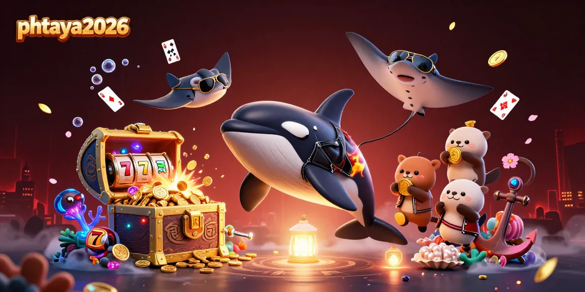 PHTAYA2026 players enjoy thrilling slots and jackpots in an engaging underwater casino scene
