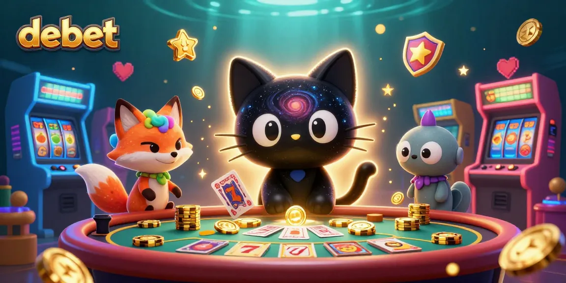 Experience the exciting world of debet at a lively casino with captivating characters and gaming elements.