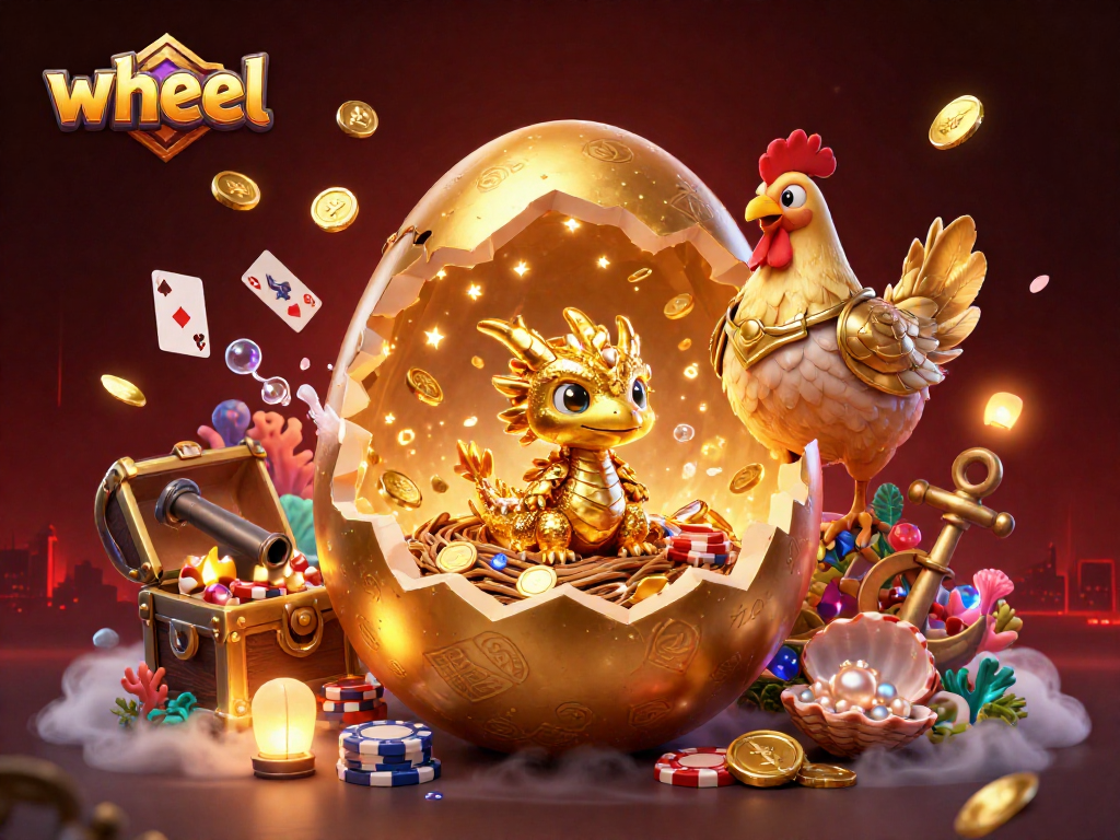 Spin the wheel with golden excitement and stunning creatures from the casino world.