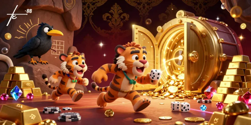Experience thrilling gameplay at tk 88 with vibrant casino elements and immersive 3D characters.