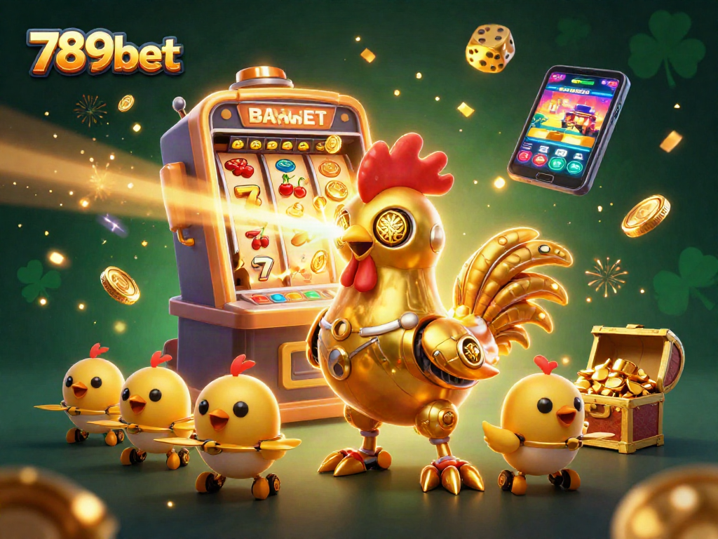 Engage with 789bet's vibrant 3D futuristic illustration capturing thrilling jackpot excitement and fun gaming elements.