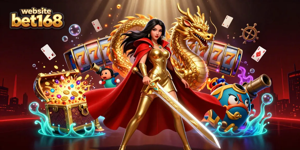 Experience thrilling wins with website bet168's 3D casino magic featuring enchanting characters.