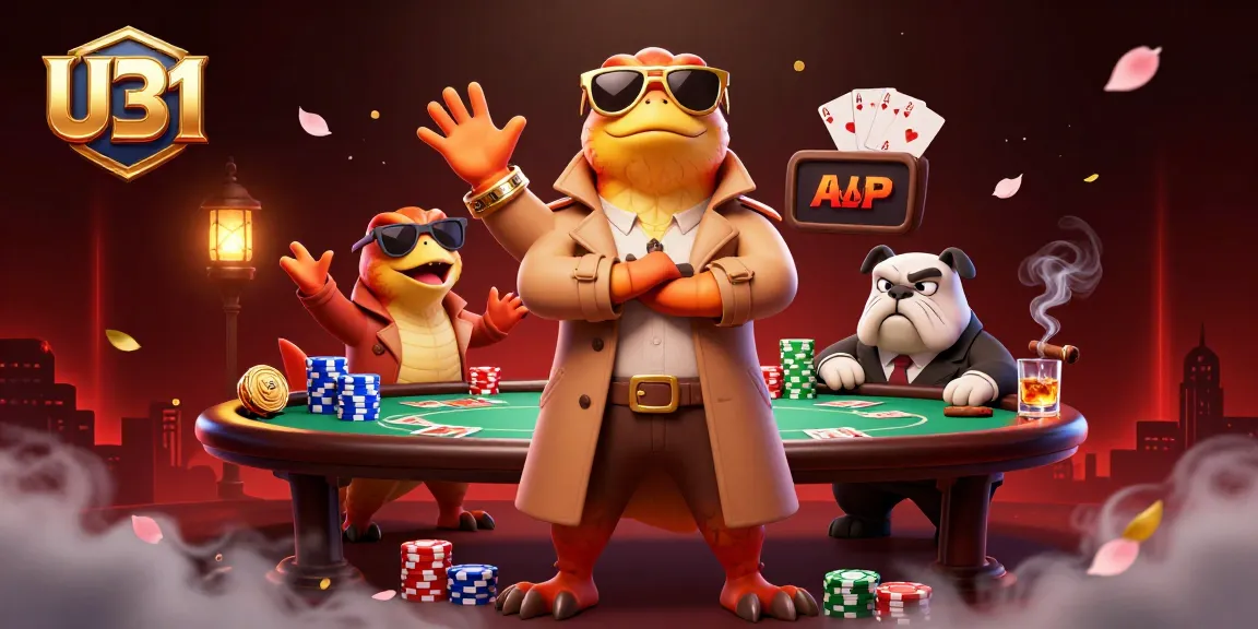 Players at U31 encounter a thrilling poker scene with raptors in disguise and lively casino elements.
