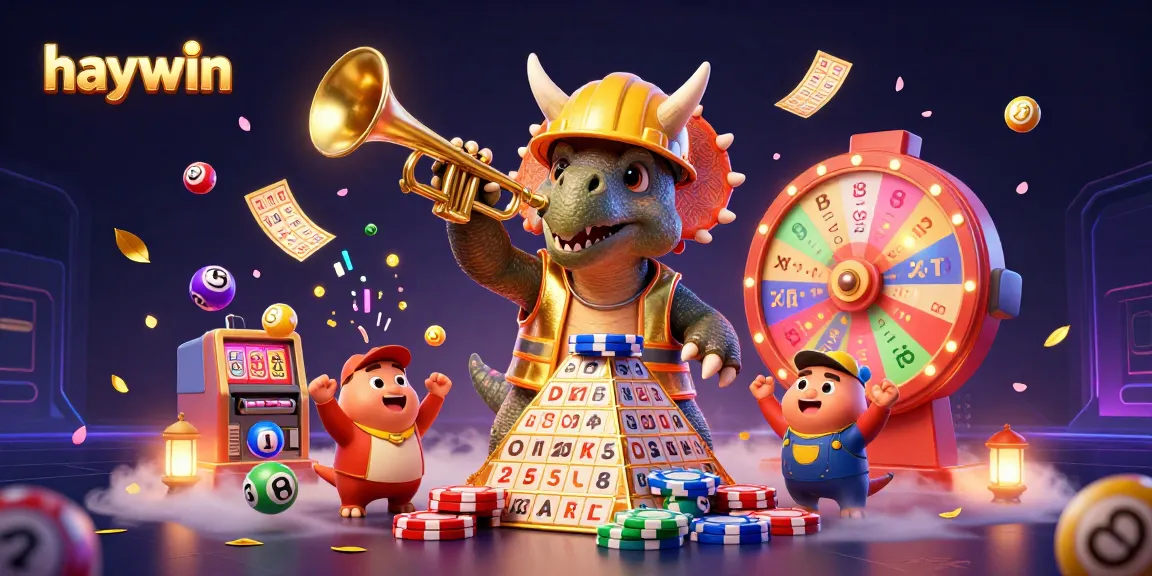 Engage in exciting gaming action with Haywin's vibrant casino scene featuring dynamic characters.