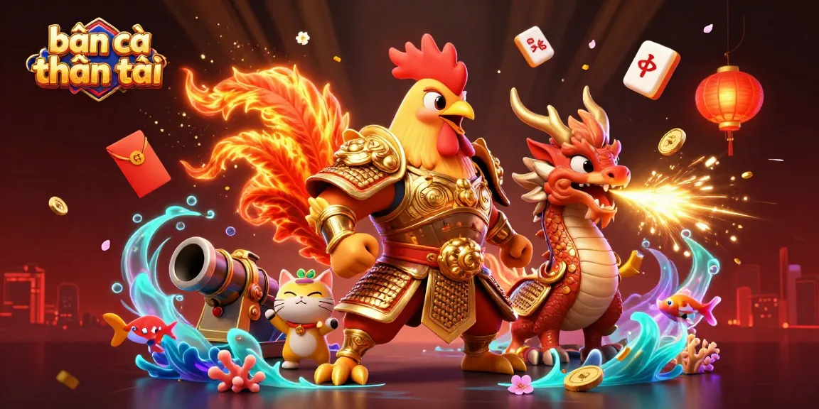 bắn cá thần tài features engaging 3D characters with underwater action, celebrating winnings in an exciting gaming scene.