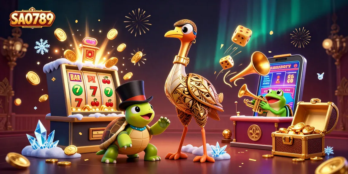 Experience thrilling gameplay at SAO789 with a vibrant casino scene featuring characters and jackpot symbols.