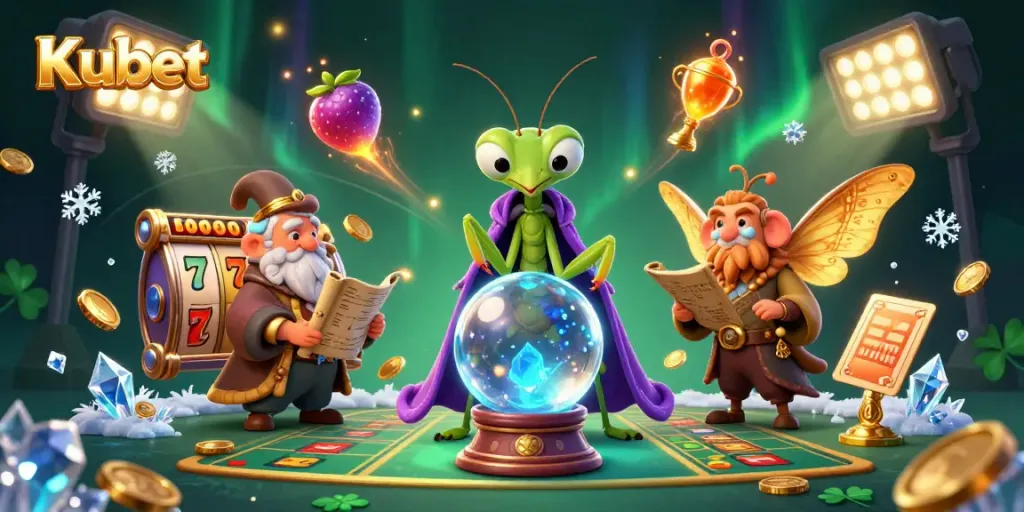 Kubet offers exciting gameplay experiences with vibrant slot reels and dynamic characters in a 3D casino setting.