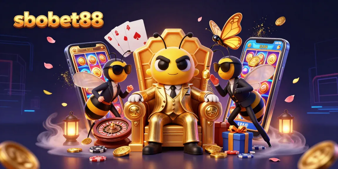 Menangkan taruhan sbobet88 dengan slot dan permainan kasino yang menarik dalam ilustrasi penuh warna.