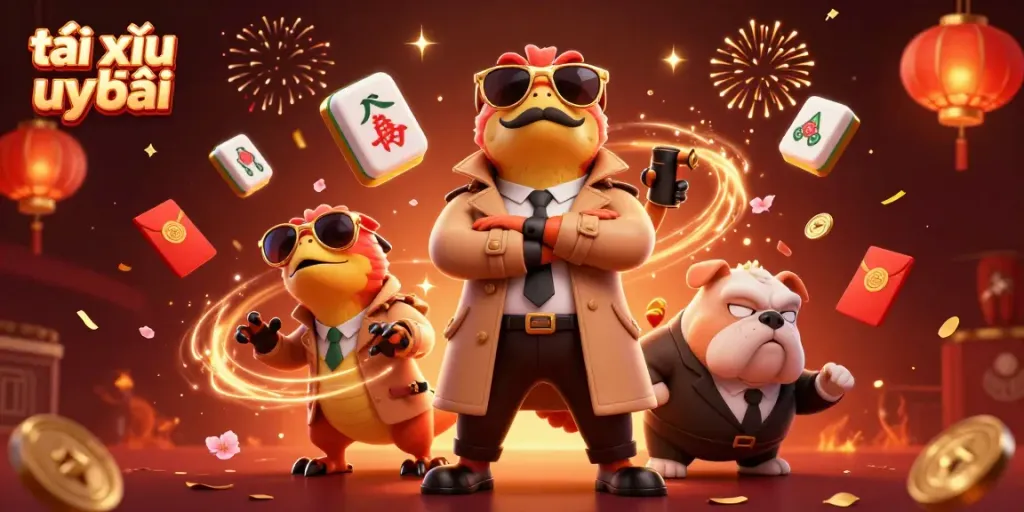 Engage in exciting gameplay, exploring the vibrant energy of tài xỉu uy tín in a 3D animated casino scene.