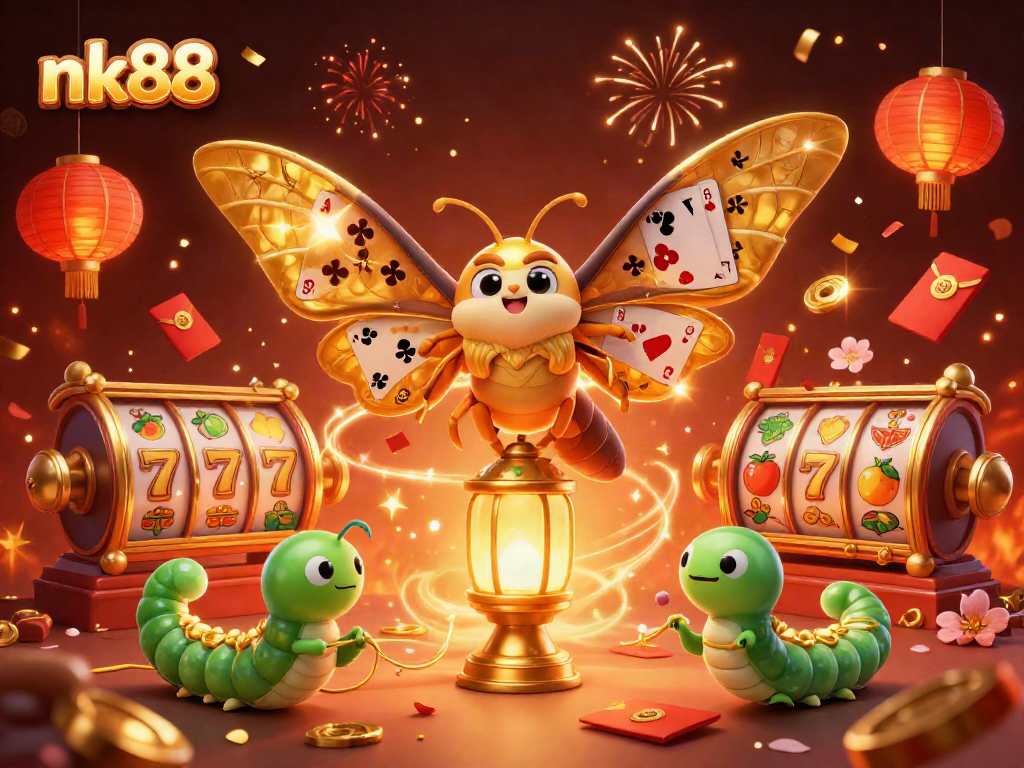 Spin the reels of nk88 with golden treasures and vibrant casino elements in stunning 3D.