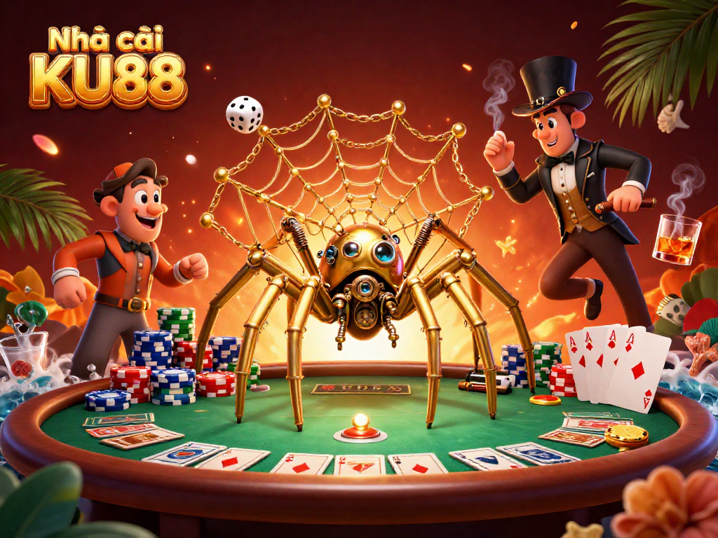 Experience thrilling moments at Nhà cái KU88 with captivating 3D casino illustrations.