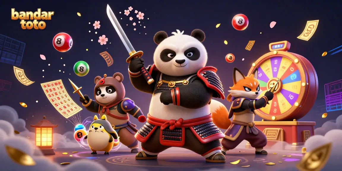 Engage in thrilling bandar toto betting with dynamic characters and casino elements in this vibrant illustration.