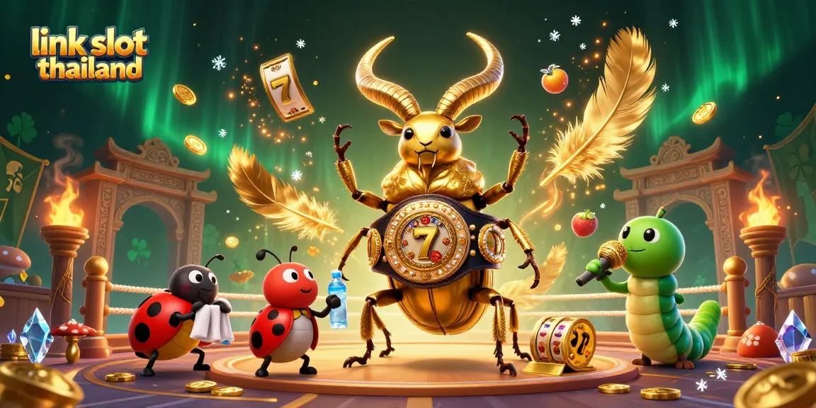 Experience excitement with link slot thailand as a golden beetle champions a vibrant casino showdown.