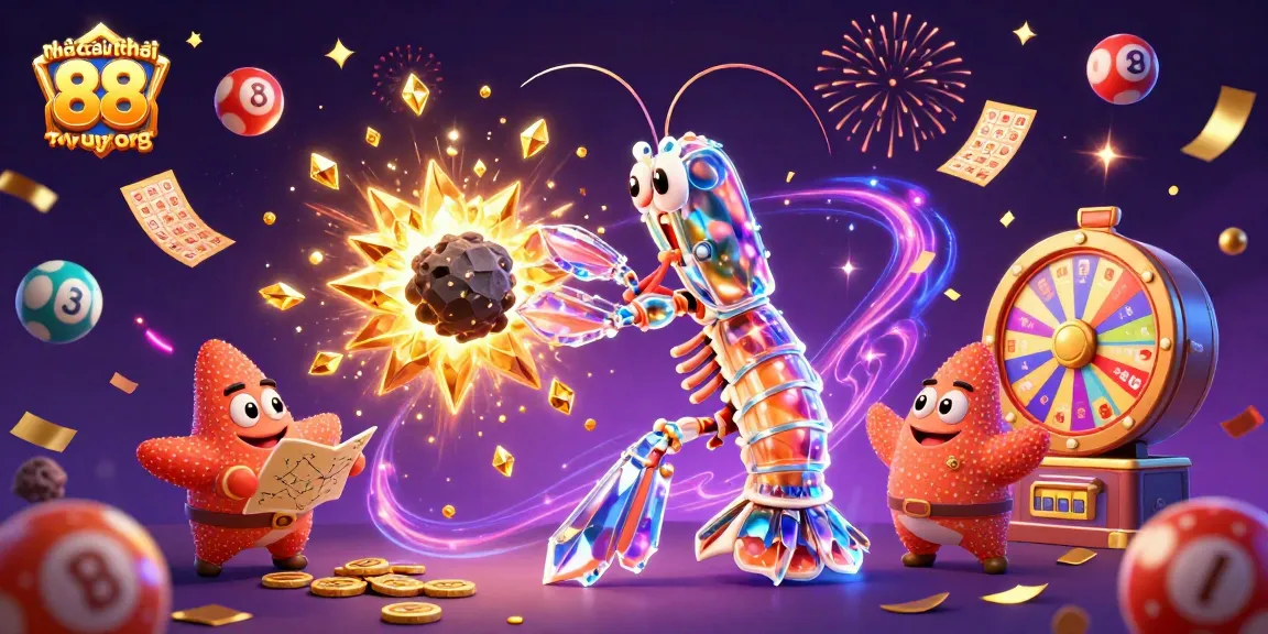 Engage with nhà cái uy tín 88 org's exciting lottery experience featuring colorful balls and vibrant casino elements.