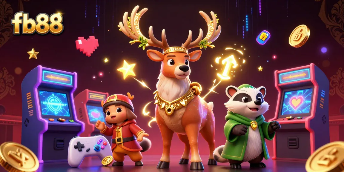 Join the gaming excitement at fb88 with a vibrant scene of magical characters and casino elements.
