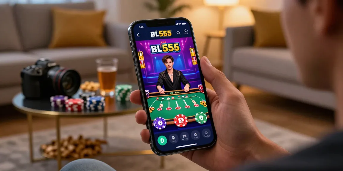 Engaging online gaming experience with BL555 mobile app highlighting interactive casino games and vibrant user interface.