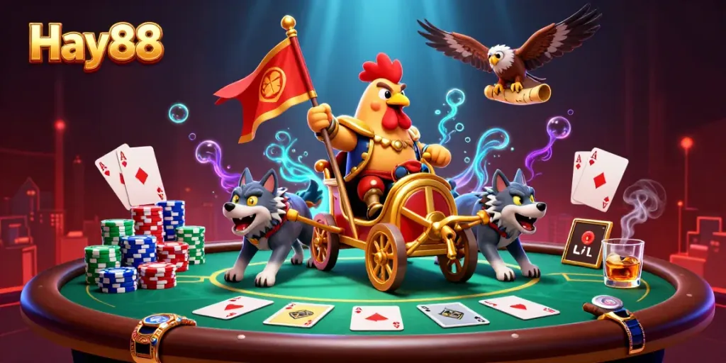 Experience thrilling gameplay at Hay88 with vibrant casino elements and a dynamic scene.