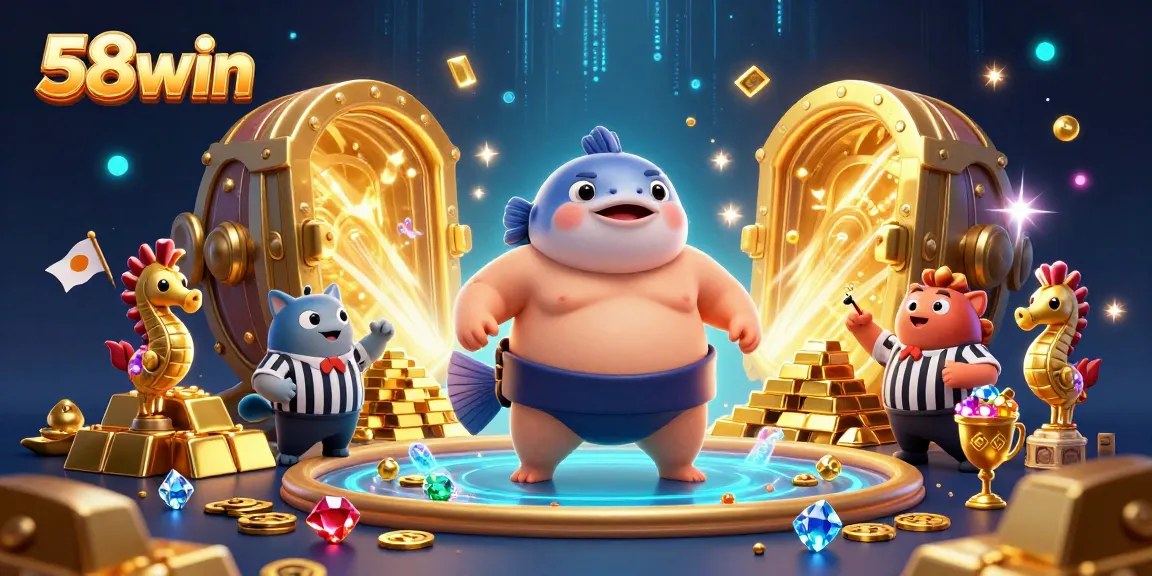 Play thrilling games at 58win as the fugu challenges the referee in an exciting underwater casino scene.