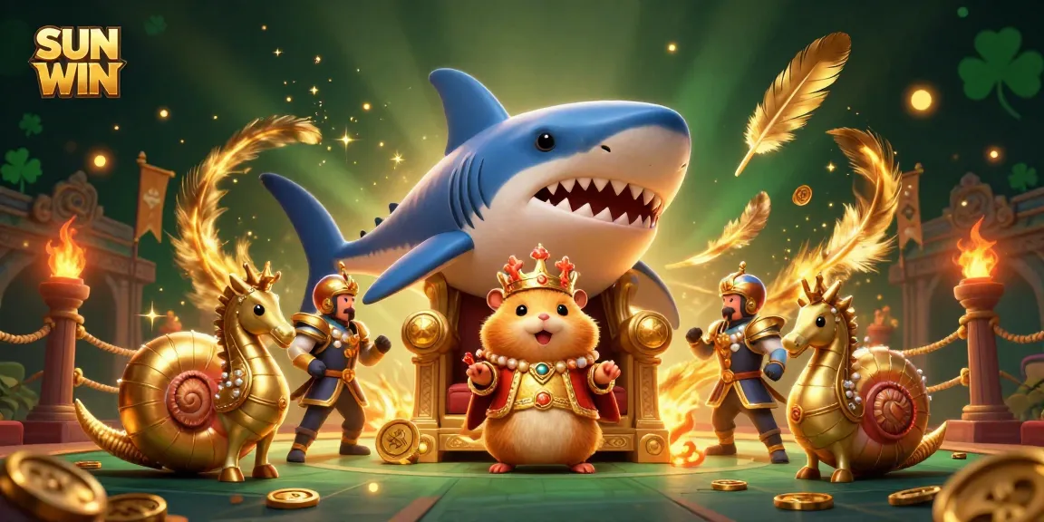 Experience the exciting SUN WIN gaming atmosphere with vivid characters and casino elements.