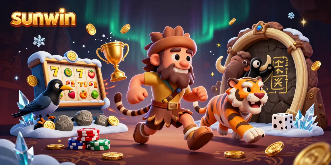 Experience the excitement of sunwin with a unique prehistoric casino adventure featuring vibrant gaming elements.