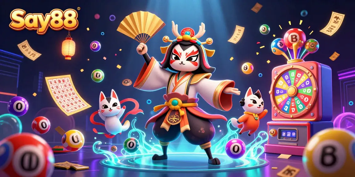 Engage with Say88's thrilling lottery experience featuring colorful balls and dynamic game elements.